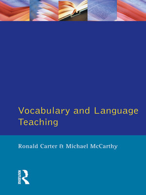 cover image of Vocabulary and Language Teaching
